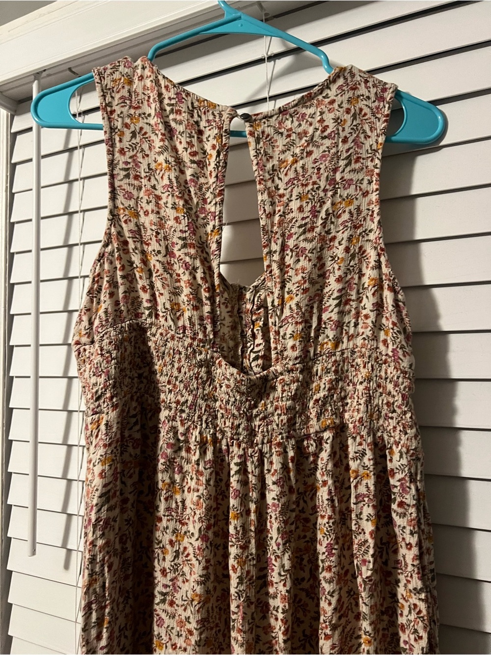 American Eagle Outfitters Blush Floral V-Neck Wide-Leg Jumpsuit - Picture 11 of 12